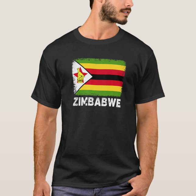 T-shirt Zimbabwe Drapeau Soutien Zimbabwe Personnes Femmes (Devant)