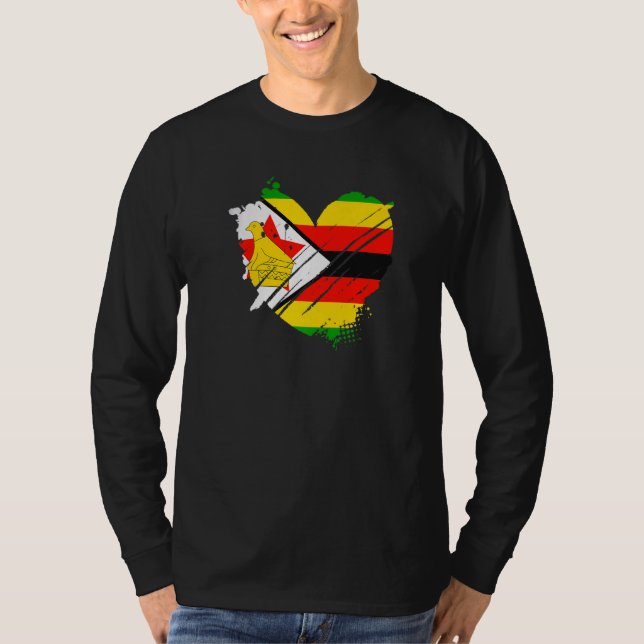 T-shirt Zimbabwe Flag I love It is in my DNA  Zimbabweans (Devant)