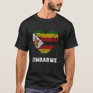 T-shirt Zimbabwe Heart Vintage Zimbabwe Roots Zimbabwe Zim
