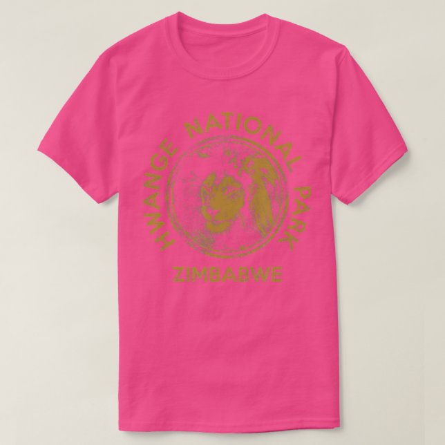 T-shirt Zimbabwe Lion Hwange National Park African Safari (Design devant)