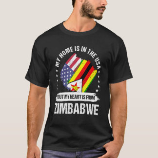 T-shirt Zimbabwean American Patriot Grown Proud My Heart i