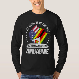T-shirt Zimbabwean American Patriot Grown Proud My Heart i