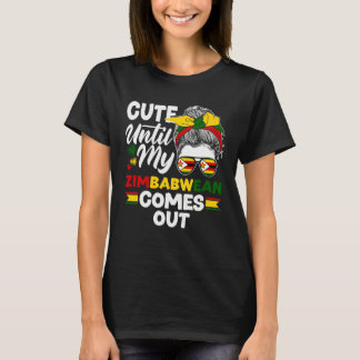 T-shirt Zimbabwean Zimbabwe Flag Cute Until My Zimbabwean 