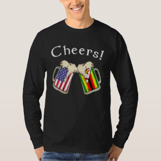T-shirt Zimbabwéen Américain Patriote Pays Né Acclame B