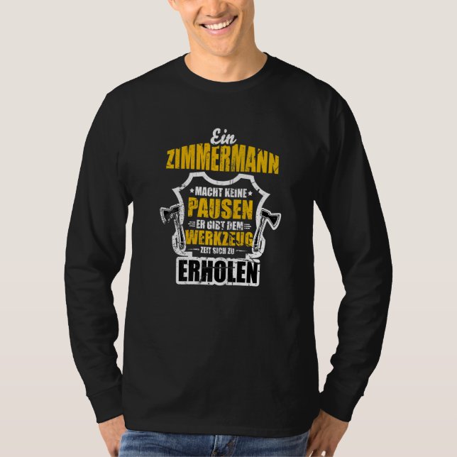 T-shirt Zimmermann - Outil  artisan menuisier Charpentier (Devant)