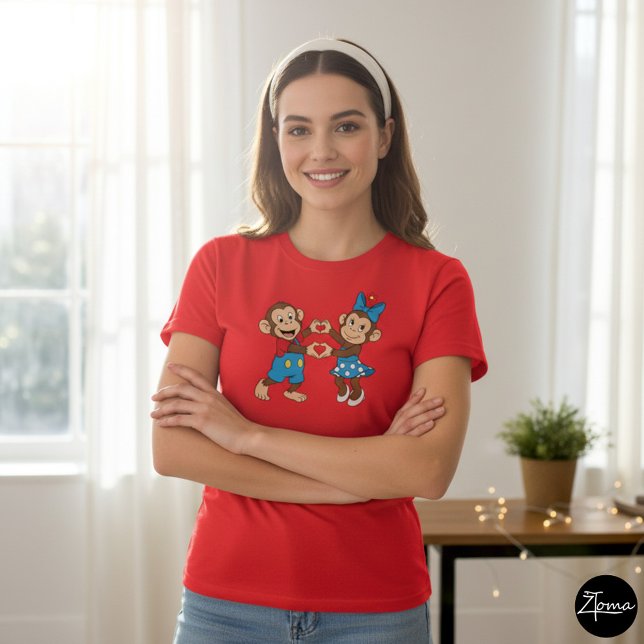 T-shirt Zina et Mimo font un cœur avec leurs mains (Créateur téléchargé)