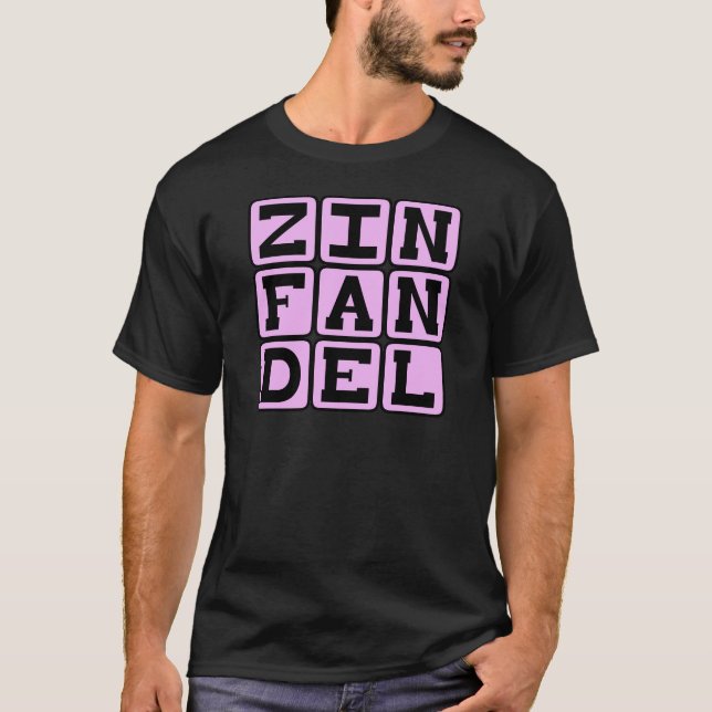 T-shirt Zinfandel, Type de vin blanc (Devant)