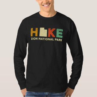 T-shirt Zion Hiking Souvernir  Hiker  Hike Yosemite Map
