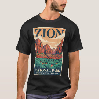T-shirt Zion National Park Dehors Anges Atterrissage Utah