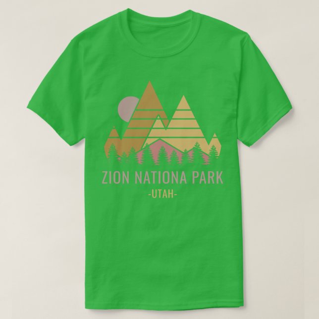 T-shirt Zion National Park Retro (Design devant)