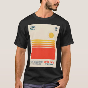 T-shirt Zion National Park Retro Travel Art