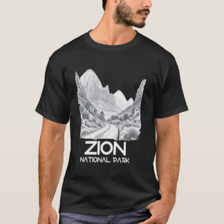 T-shirt Zion National Park Souvenir Utah Art Illustration