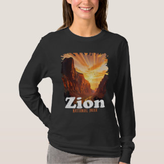 T-shirt Zion National Park US Trail Explore Utah Camping H