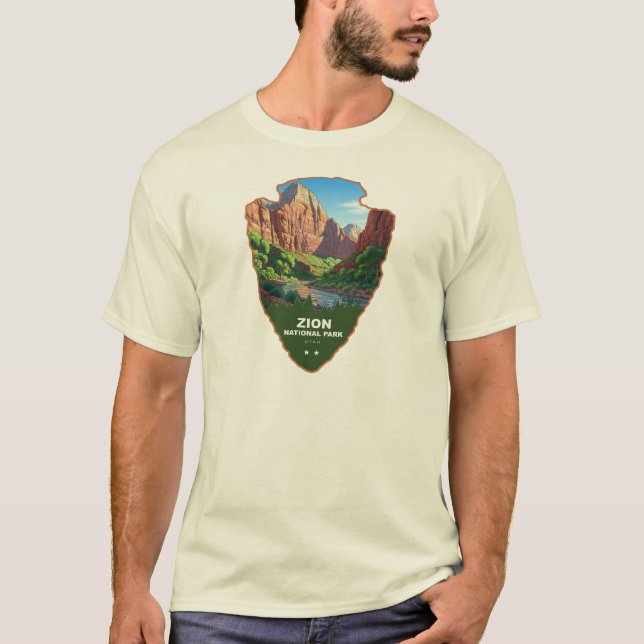 T-shirt Zion National Park Utah Arrowhead (Devant)