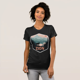 T-shirt Zion National Park Utah Deer Voyageur Touriste
