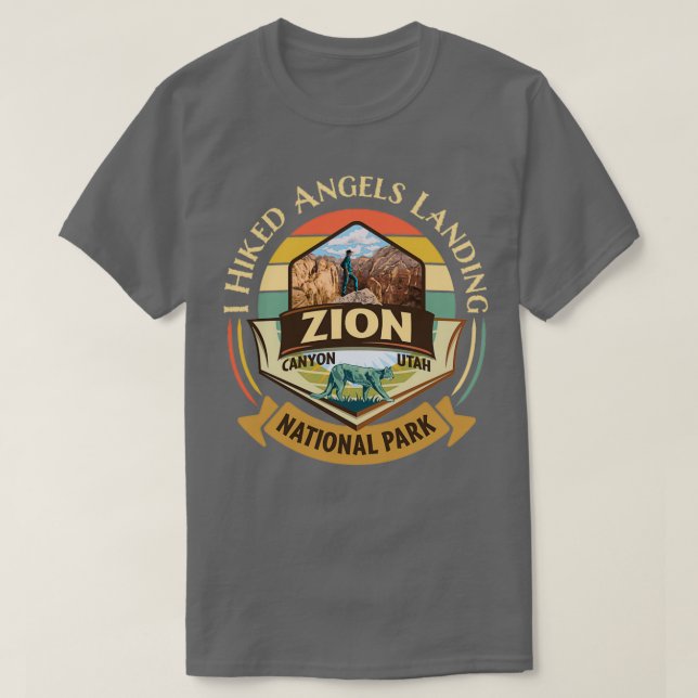 T-shirt Zion National Park Utah I Randonnée Angels Landing (Design devant)