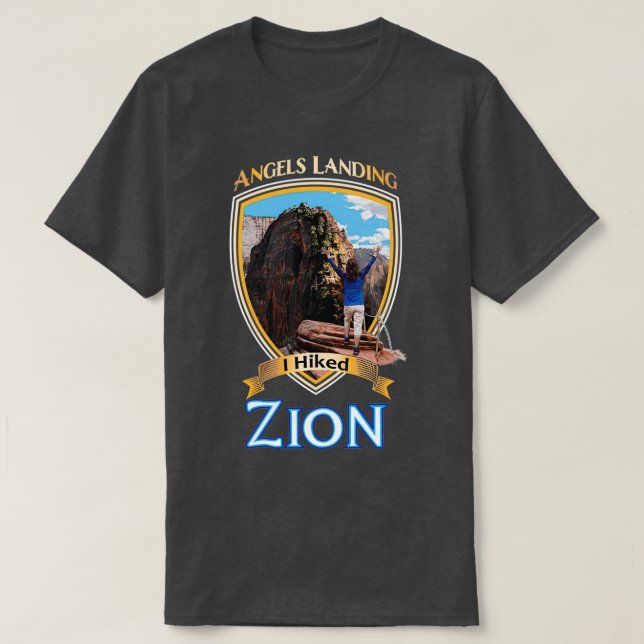 T-shirt Zion National Park Utah I Randonnée Angels Landing (Design devant)