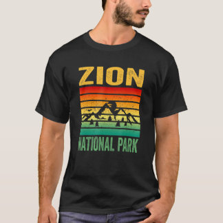 T-shirt Zion National Park Utah Retro Vintage Sunset Souve