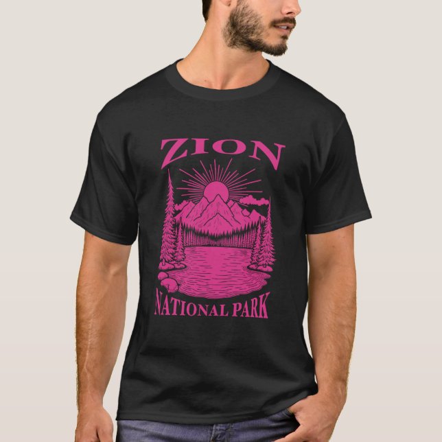 T-shirt Zion national park Utah souvenir reminder women me (Devant)