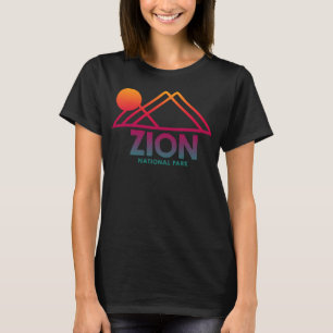 T-shirt Zion National Park Utah Souvenir UT Outline Gradie