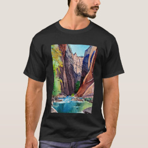 T-shirt Zion National Park Utah The Narrows par couleur d'