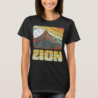 T-shirt Zion National Park Utah Vintage 80's Distressed Gr