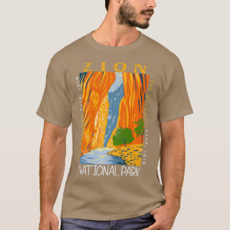 T-shirt Zion National Park Utah Vintage Le Vintag Narrows