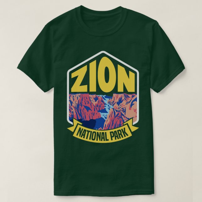 T-shirt Zion Nationalpark Retro (Design devant)