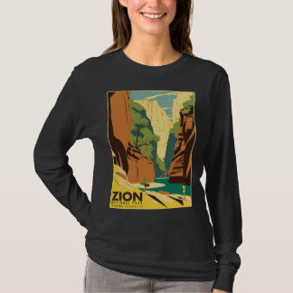 T-shirt Zion The Narrows Parc National Touriste Vintage Po