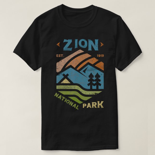 T-shirt Zion Utah Beehive State National Parks Mighty 5 (Design devant)