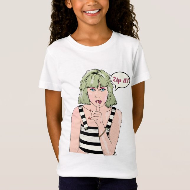 T-Shirt Zip It Pop art femme (Devant)