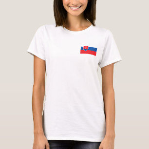T-shirt Zip Jogger en laiton féminin avec drapeau de Slova
