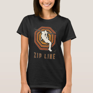 T-shirt Zip Line Vintage Retro Classic Sport Love