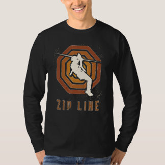 T-shirt Zip Line Vintage Retro Classic Sport Love