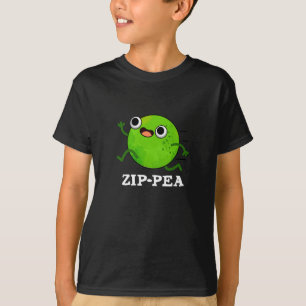 T-shirt Zip-pea Drôle Zippy Pois Blague Fond Sombre