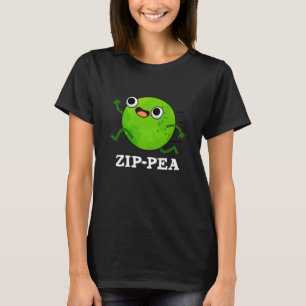 T-shirt Zip-pea Drôle Zippy Pois Blague Fond Sombre