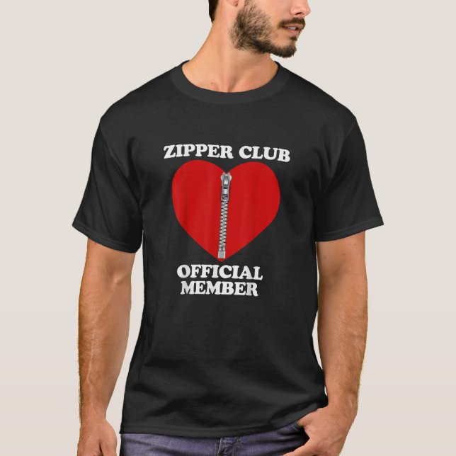 T-shirt Zipper Club Chirurgie cardiaque Récupération Open  (Devant)