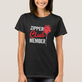 T-shirt Zipper Club Membre Bypass Open Heart Surgery Recov