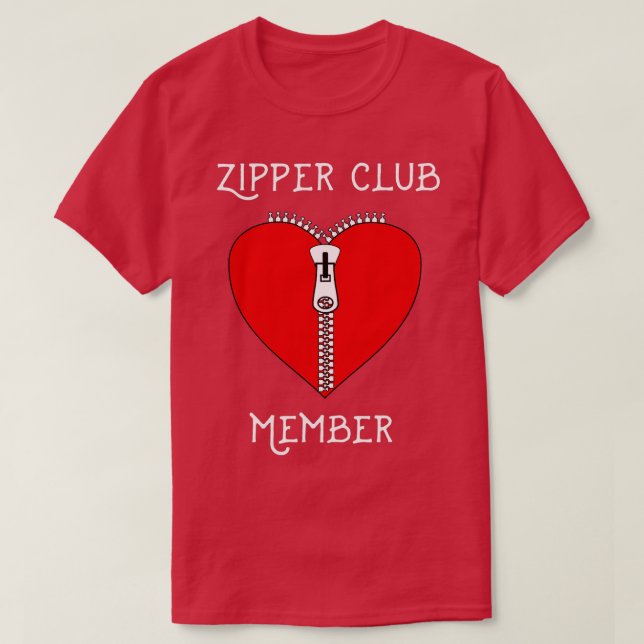 T-shirt Zipper Club Membre Chirurgie cardiaque Survivant (Design devant)