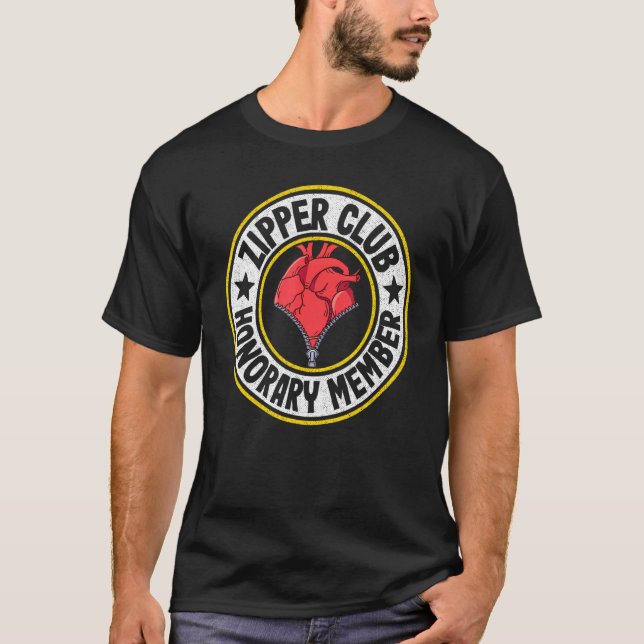 T-shirt Zipper Club Membre Honoraire Bypass Open Heart Sur (Devant)