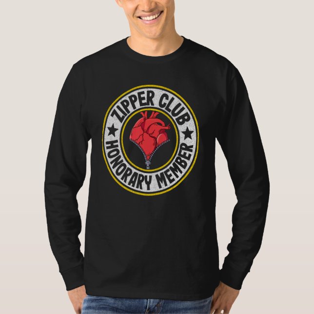 T-shirt Zipper Club Membre Honoraire Bypass Open Heart Sur (Devant)