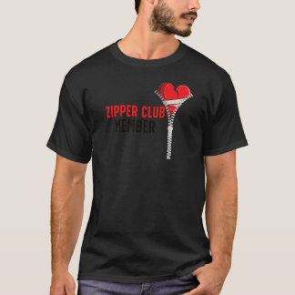 T-shirt Zipper Club Membre Open Heart Surgery Recovery
