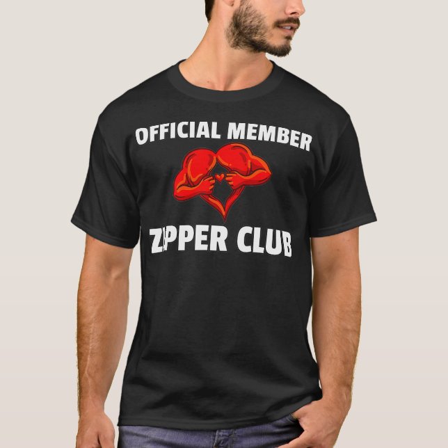 T-shirt Zipper Club Open Heart Chirurgie Survivor Cadeau B (Devant)