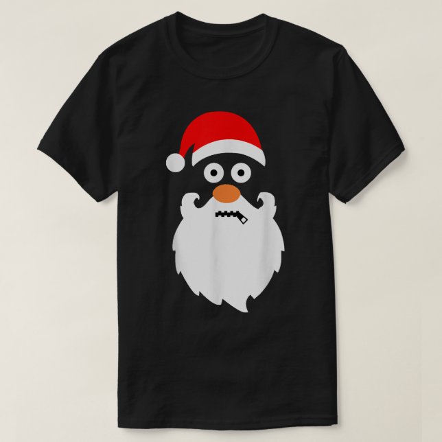 T-shirt ZipperMouth Santa Claus Gros Tête Noël drôle (Design devant)
