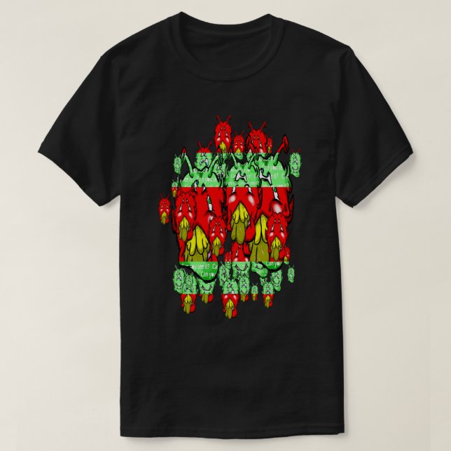 T-shirt Zippy Trippy Alien Dazs Green-Tooth (Design devant)