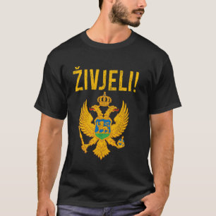 T-shirt Zivjeli Montenegro Fierté Drapeau Monténégro Vinta