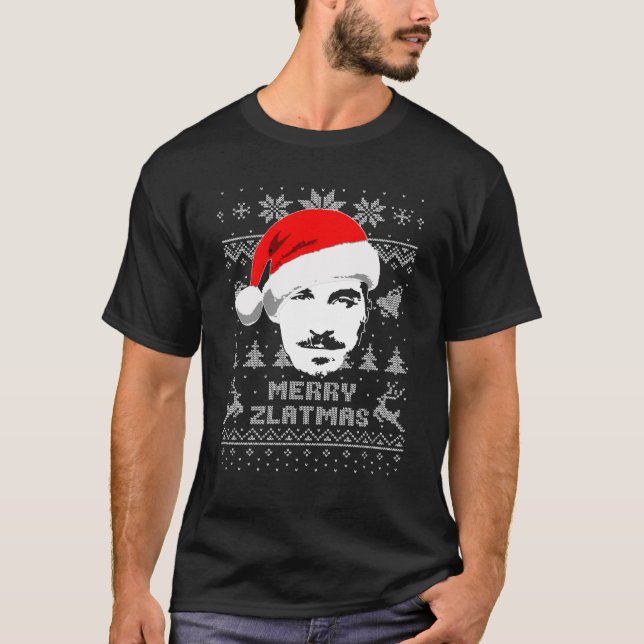 T-shirt Zlatan Merry Zlatmas laide Sweater Essence de Noël (Devant)