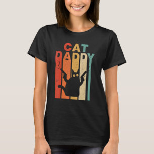 T-shirt Znjw Vintage Retro Chat Papa Pet Chat