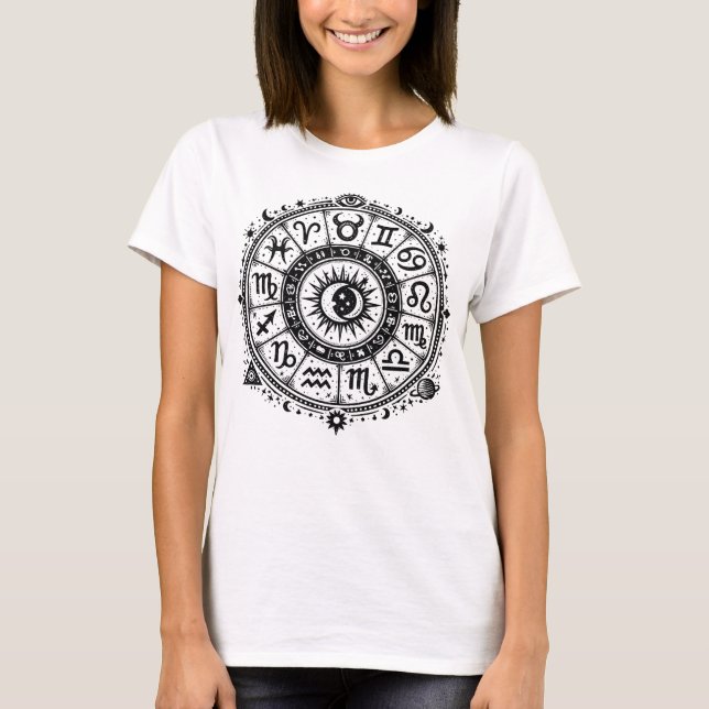 T-shirt Zodiac Arcana — Les Douze Signes par BurnsInHell (Devant)