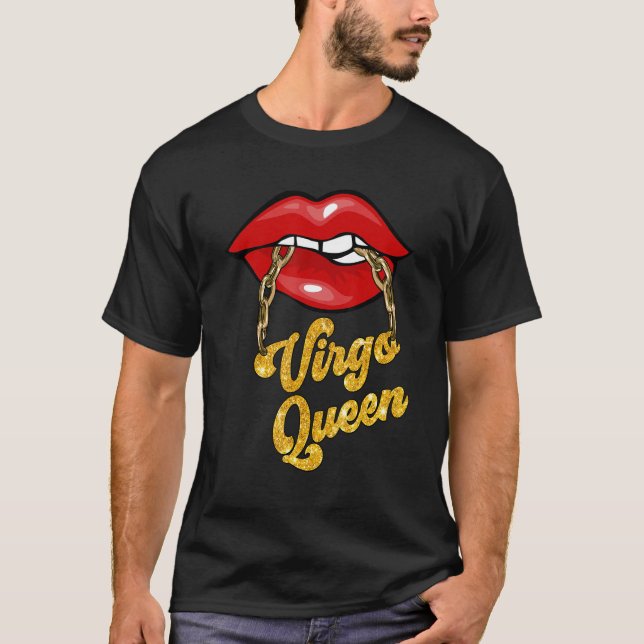 T-shirt Zodiac Astrologie Lip Virgo Queen août septembre (Devant)